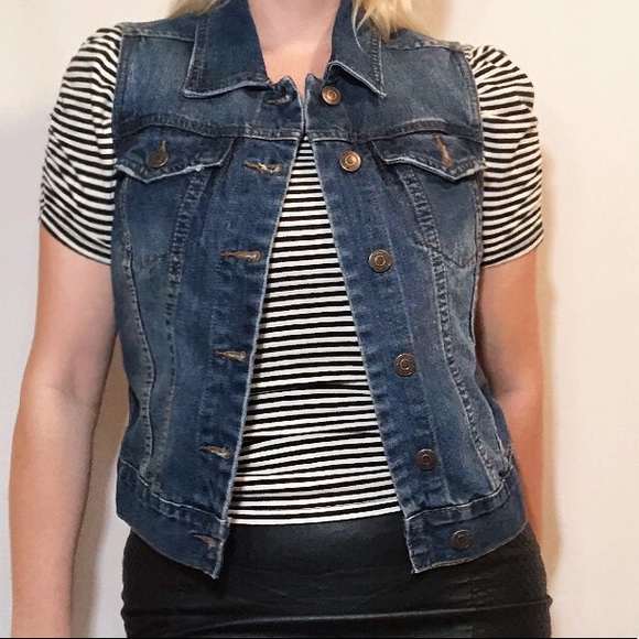 Bluenotes Jackets & Blazers - Bluenotes Classic denim blue jean vest